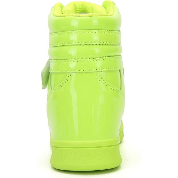 🆕 Green Hidden Wedge Sneakers 5.5cm High Top Ankle Bootie Platform Shoes Women - Picture 5 of 9